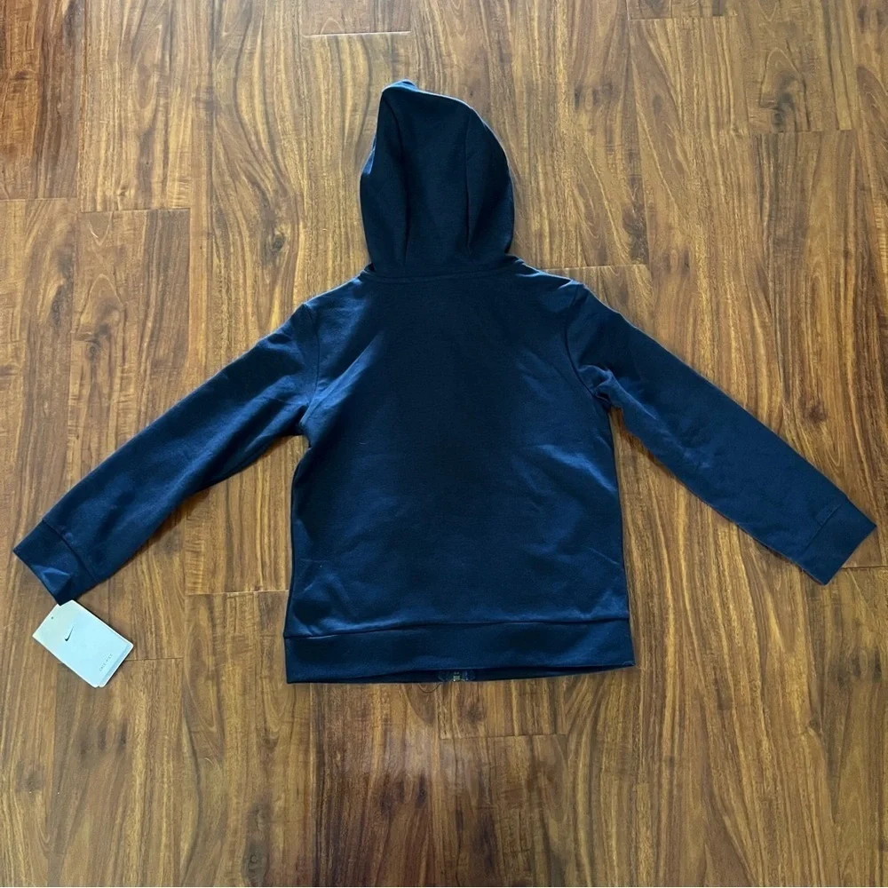 NWT Nike Boys Dri-Fit Zipup Hoodie Navy Blue Ted size 7